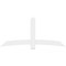 Ekena Millwork Bellingham Architectural Grade PVC Gable Bracket, 84"W x 38 1/2"H x 2"D x 6"F, 11/12 Pitch GBP084X39X0206BEL00 - alternate 2